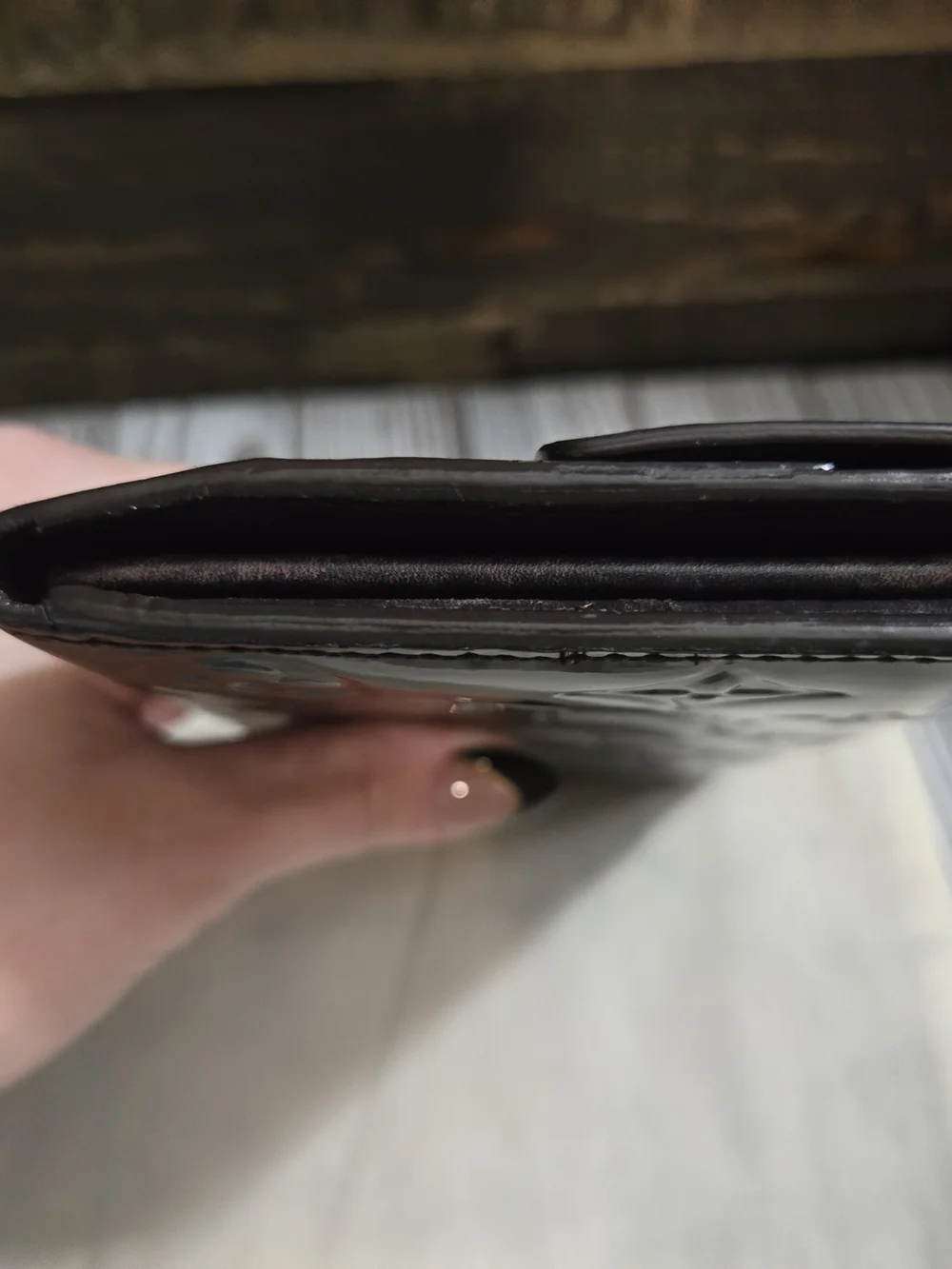Louis Vuitton Vernis Patent Leather Wallet in Deep Burgundy
